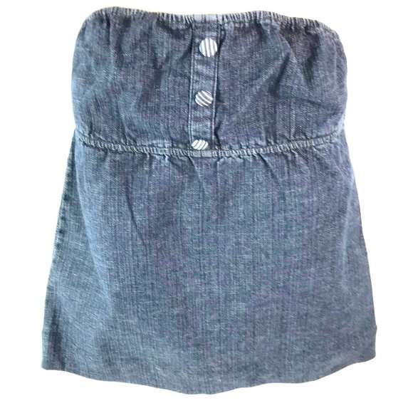 Sleveless Denim Summer Cotton Top - Picture 1 of 5